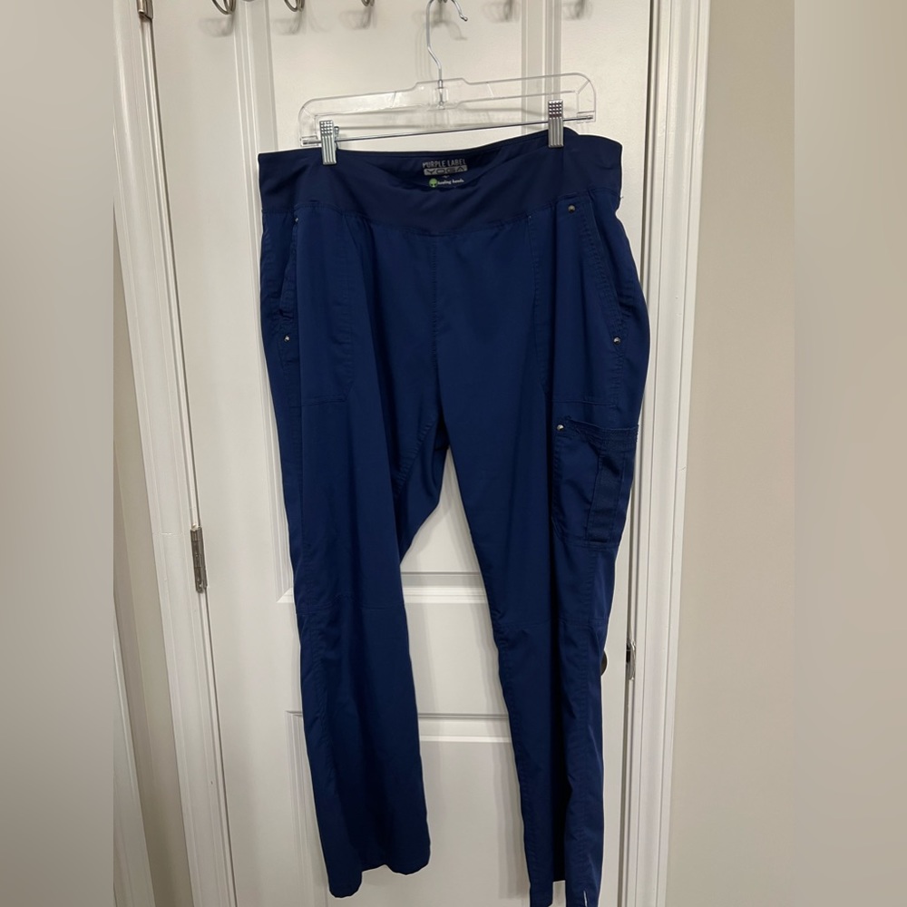Healing Hands Purple Label Yoga Scrub Pants, Navy, XLP